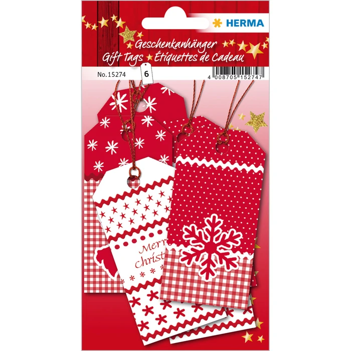 Herma Aushängeschilder Weihnachten White Christmas mit Faden