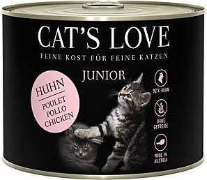 Cat's Love Junior Huhn Pur mit Seealgen und Distelöl, 200g