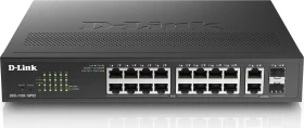 D-Link DGS-1100 Desktop Gigabit Smart Switch, 16x RJ-45, 2x RJ-45/SFP, 130W PoE+ (DGS-1100-18PV2)