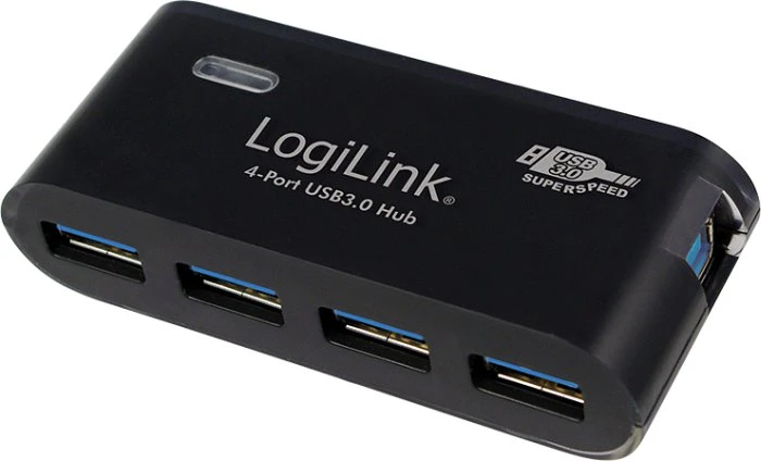 LogiLink schwarz USB-Hub, 4x USB-A 3.0, USB-B 3.0 [Buchse]