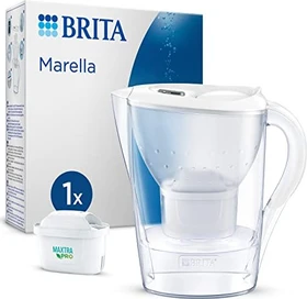 Brita Marella Tischwasserfilter inkl. Kartusche Maxtra Pro weiß
