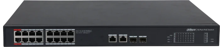 Dahua PFS32 Rackmount Gigabit Switch, 16x RJ-45, 2x RJ-45/SFP, 240W PoE++
