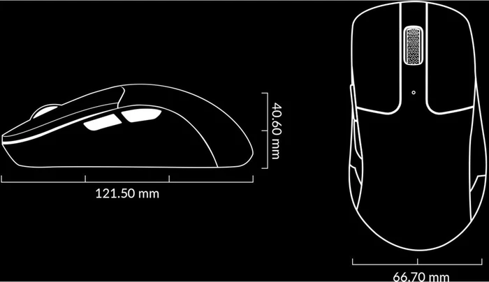 Keychron M2 Wireless Mouse weiß, USB/Bluetooth