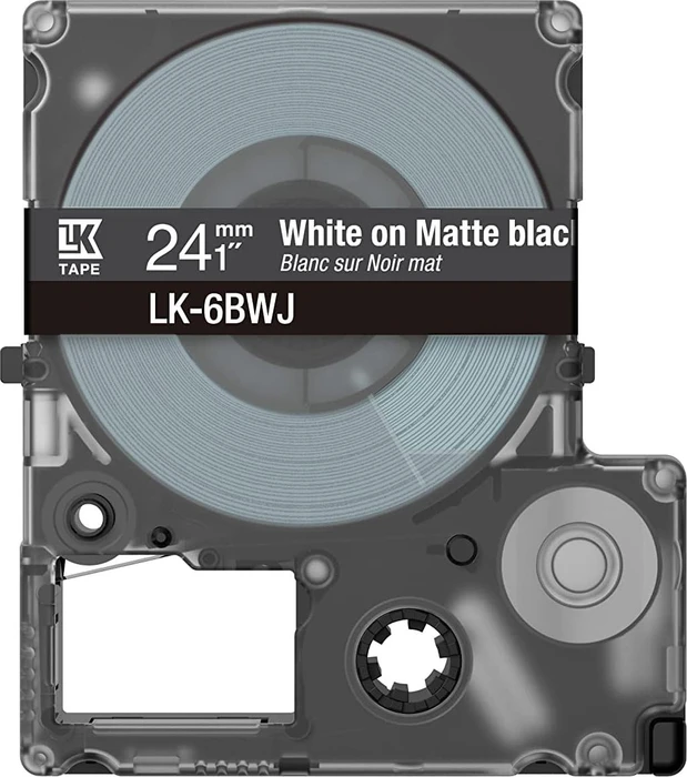Epson LK-6BWJ Beschriftungsband, 24mm, weiß/mattschwarz