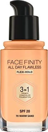 Max Factor Facefinity All Day Flawless Foundation W70 warm sand LSF20, 30ml