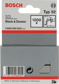 Bosch Professional Typ 52 Tacker-Klammern, 8x12.3mm, 1000 Stück