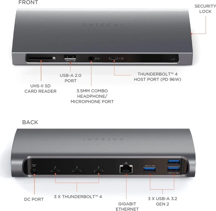 Satechi Thunderbolt 4 Dock, Thunderbolt 4 [Buchse]
