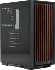 ZenPC Wooder, schwarz/braun, Glasfenster (ZEN.WD.01.BK)