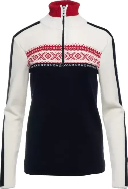 Dale of Norway Dystingen Strickpullover black/off white/raspberry (Damen)