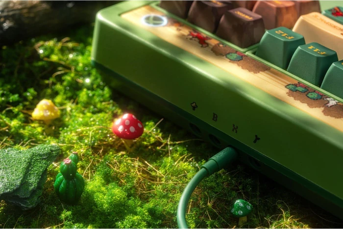 8BitDo Retro 87 Mechanical Keyboard, Forest Wonder, grün, Core Green Tactile, USB/Bluetooth, US