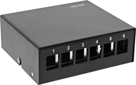 InLine RJ-45 Patchfeld-Dose Aufputz, 6x Keystone RJ-45