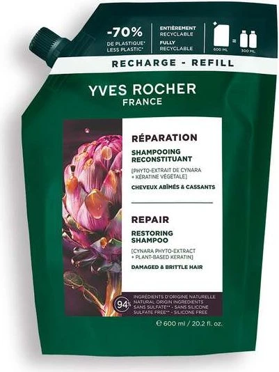Yves Rocher Repair-Shampoo Refill, 600ml