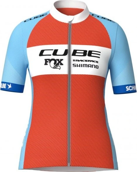 Cube Road/XC X Factory Racing Trikot kurzarm blue'n'orange (Damen)