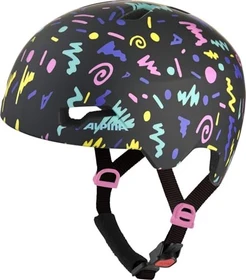 Alpina Hackney Kinderhelm black/confetti matt