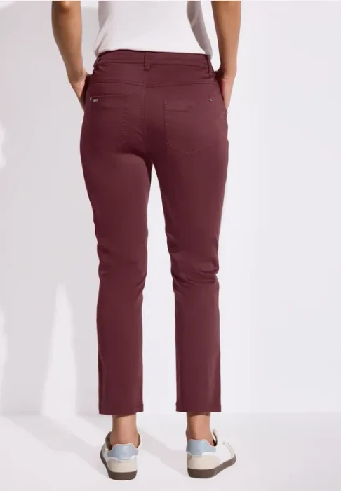Street One 7/8-Satin Hose dark cherry red (Damen)