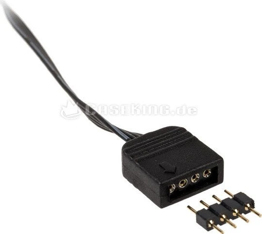 Akasa 4-Pin RGB Verlängerungskabel, 30cm, schwarz
