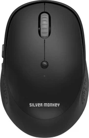 Silver Monkey M90 Wireless Comfort Silent Mouse schwarz, USB/Bluetooth (OM-003W-SM)