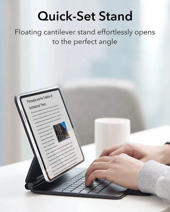 ESR Rebound Magnetische Keyboard Hülle für iPad Air 4/iPad Air 5/iPad Pro 11", schwarz, DE