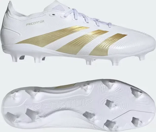 adidas Predator League FG cloud white/gold metallic/sandy beige met