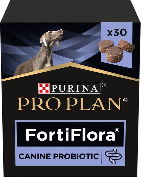 Purina Pro Plan Canine FortiFlora, Probiotika für Hunde Kauwürfel, 30 Stück