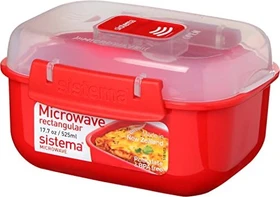 Sistema Mikrowellenbehälter eckig 530ml rot