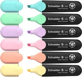 Schneider Job Pastell Textmarker sortiert, 6er-Set