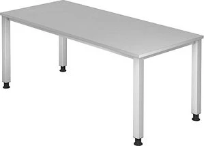 Hammerbacher Ergonomic Plus Q-Serie VQS19/5 Schreibtisch 180x80cm grau/silber
