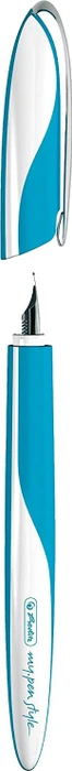 Herlitz my.pen style weiß/ocean blue, rechte Hand/linke Hand, mittel, Folienbox