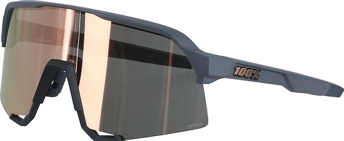 100% S3 matte black/hiper blue multilayer mirror lens