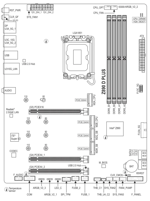 GIGABYTE Z890 D Plus (Intel 1851)