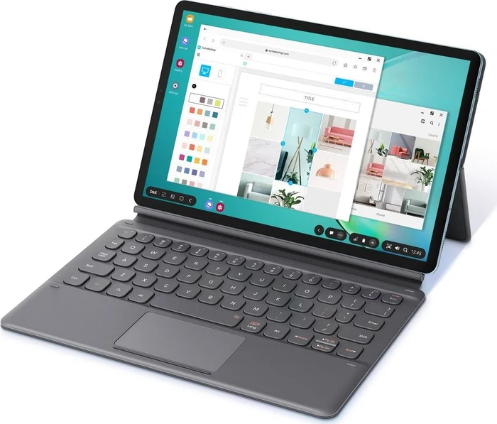 Samsung EJ-DT860 Book Cover Keyboard für Galaxy Tab S6, grau, US
