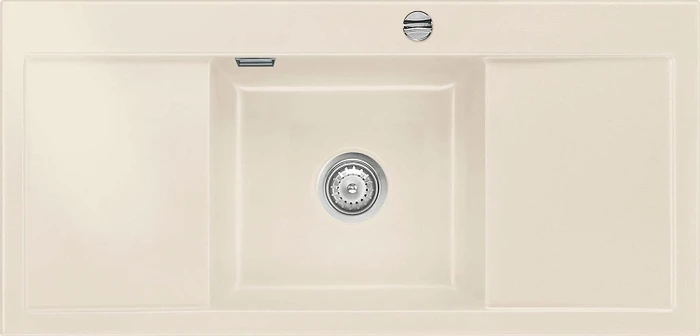 systemceram Mera Middle F Einbau Becken rechts mit Ablauffernbedienung magnolie