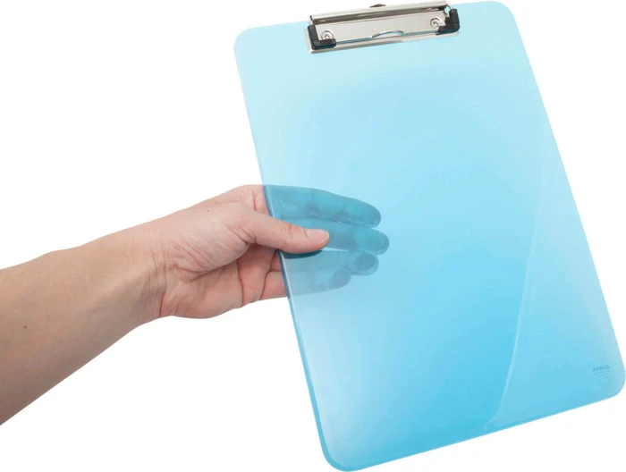 Maul MAULneon Klemmbrett, A4, blau/transparent
