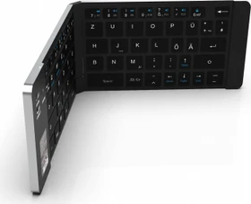 Inca IBK-579BT Recharable Foldable Smart Silver Keyboard, schwarz/silber, Bluetooth, DE
