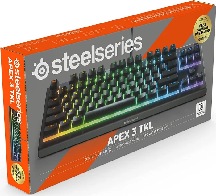 SteelSeries Apex 3 TKL, schwarz, LEDs RGB, USB, DE