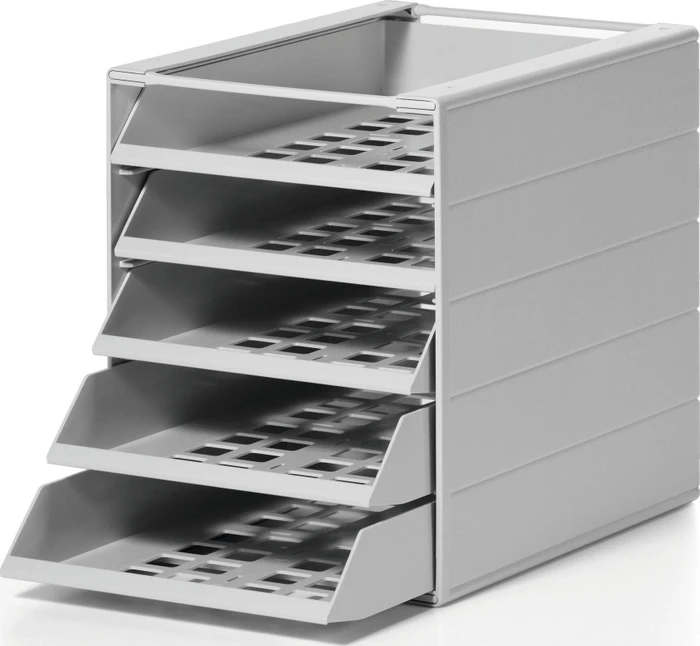 Durable Basic 5 Schubladenbox, 5 Fächer, 5 Schubladen, grau