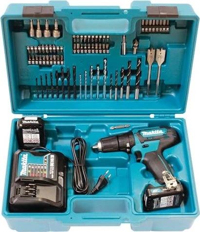 Makita HP333DSAX1 Akku-Schlagbohrschrauber inkl. Koffer + 2 Akkus 2.0Ah + Zubehör