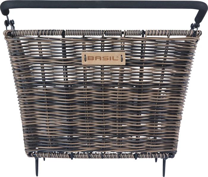 Basil Cento Rattan Look Multi System Fahrradkorb braun