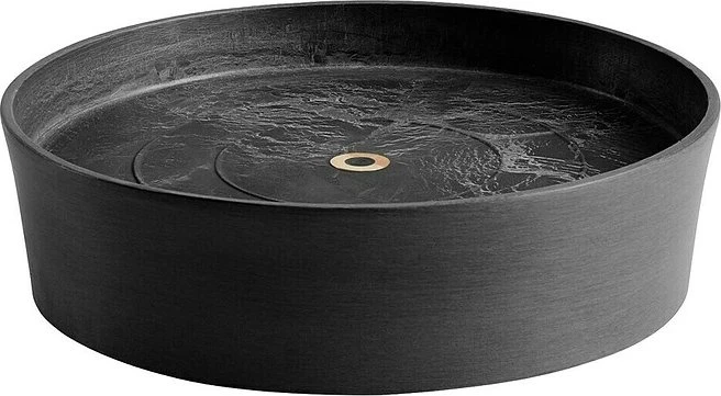 Ecopots Amsterdam Blumentopfuntersetzer mit Rollen rund 29cm dark grey