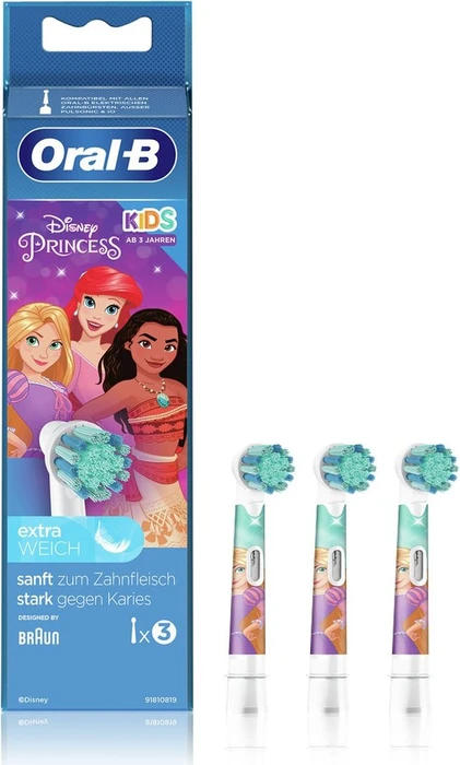 Oral-B Kids Mix Cars/Mickey/Princess Kinder-Ersatzbürste, 3 Stück