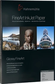 Hahnemühle Digital Glossy FineArt Baryta FB Inkjetpapier hochglänzend hellweiß, A3, 350g/m², 25 Blatt