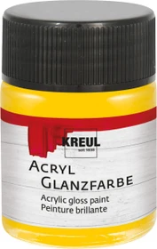 Kreul Acryl Glanzfarbe, sonnengelb, 50ml