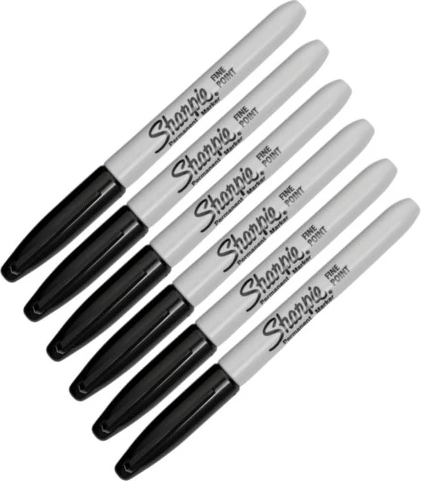 Sharpie Fine Point Permanentmarker schwarz, 6er-Pack