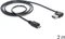 DeLOCK EASY-USB 2.0 Kabel, USB-A 90° horizontal gewinkelt [Stecker] auf Micro-B [Stecker], 2m Vorschaubild