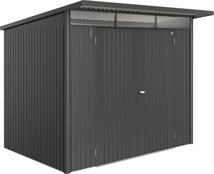 Biohort AvantGarde ECO A5 Gerätehaus mit Doppeltür dunkelgrau-metallic