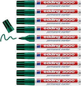 edding 3000 Permanentmarker grün, 10er-Pack