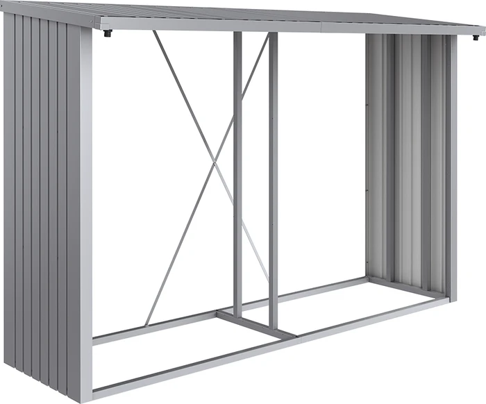 Biohort WoodStock 300 Kaminholzregal 300.7x102x199cm silber-metallic