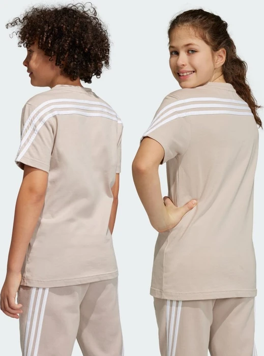 adidas Future Icons 3-Streifen T-Shirt kurzarm wonder taupe/white (Junior)