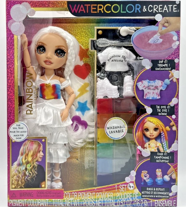 MGA Entertainment Rainbow High - Watercolour & Create - braune Augen
