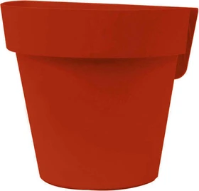 euro3plast Up Geländertopf halbrund 25cm rot